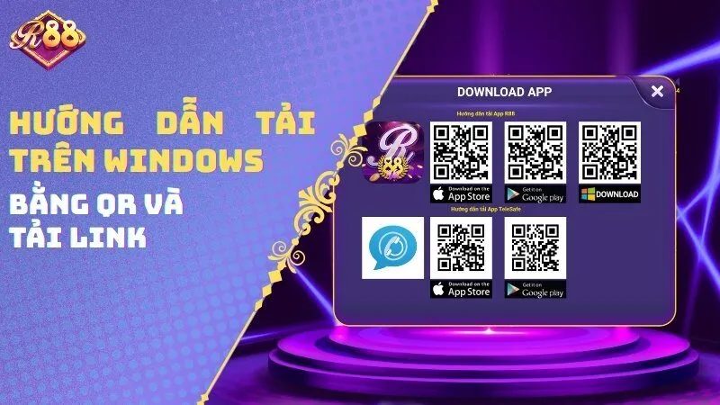 Hướng dẫn tải trên Windows bằng QR và tải link